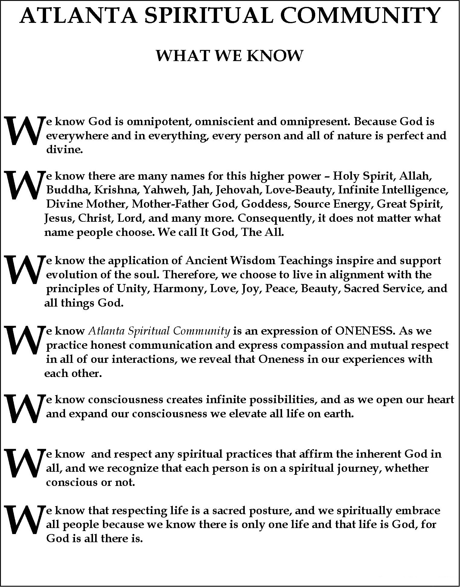 We Know_Statement1 revised 2-25-2017